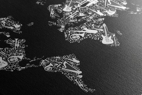 OBRAZ HUDOBNÁ MAPA SVETA - OBRAZY MAPY - OBRAZY