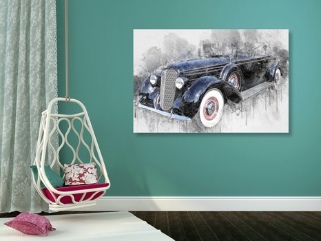 OBRAZ HISTORICKÉ RETRO AUTO - VINTAGE A RETRO OBRAZY - OBRAZY