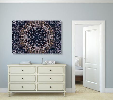 OBRAZ MANDALA S INDICKÝM MOTIVEM - OBRAZY FENG SHUI - OBRAZY