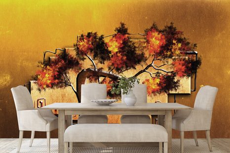 SAMOLEPÍCÍ TAPETA ETNO AFRICKÝ STROM - SAMOLEPÍCÍ TAPETY - TAPETY