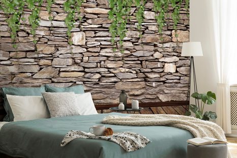 ÖNTAPADÓ TAPÉTA LEVELEKKEL BORÍTOTT FAL - TAPÉTÁK - 🔥 TELJES KIÁRUSÍTÁS