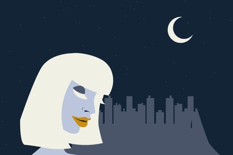 TAPETA ZÁHADNÁ CIZINKA VE MĚSTĚ - POP ART TAPETY - TAPETY