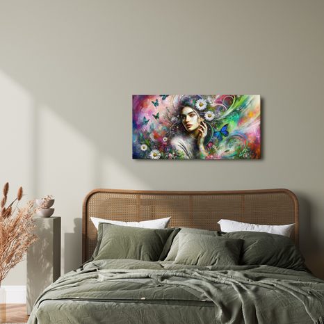 OBRAZ DÍVKA V KVĚTINOVÉM RÁJI - OBRAZY ŽENY - OBRAZY