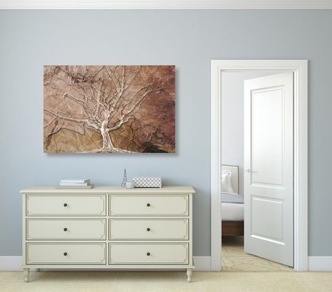 OBRAZ KORUNA STROMU S ABSTRAKTNÍM NÁDECHEM - OBRAZY STROMY ŽIVOTA - OBRAZY