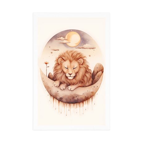 PLAGÁT ZASNENÝ LEV - ZASNENÉ ZVIERATKÁ - PLAGÁTY