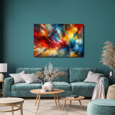 OBRAZ EXPLOZE BAREVNÉ ENERGIE - OBRAZY ABSTRAKTNÍ TVARY - OBRAZY
