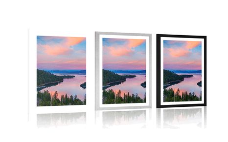POSTER – LAGO AL TRAMONTO - NATURA - POSTER