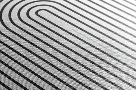 WANDBILD MODERNER BLAUER REGENBOGEN MID-CENTURY - ABSTRAKTE BILDER - BILDER