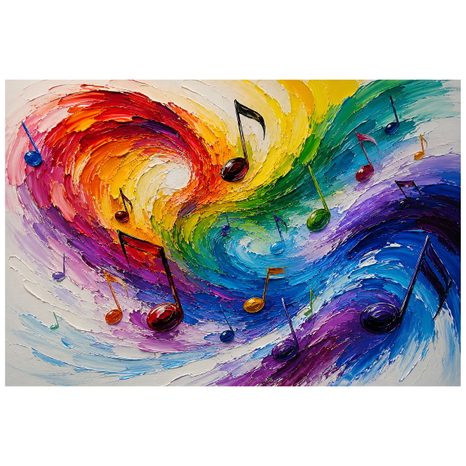 TAPETE BUNTE MUSIK-WELLEN - MUSIK FOTOTAPETEN - TAPETEN