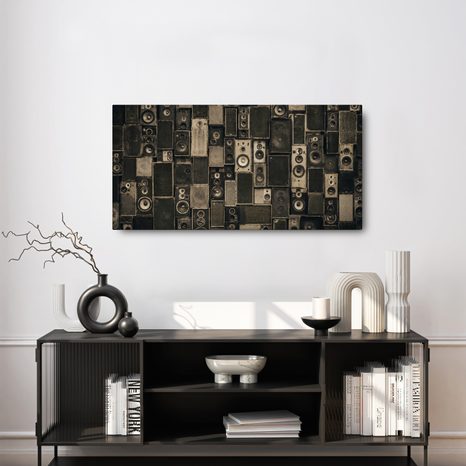 WANDBILD RETRO MUSIKALISCHE DYNAMIK - MUSIKBILDER - BILDER