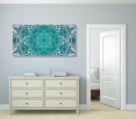 OBRAZ MODROBÍLÁ ROZETA - OBRAZY FENG SHUI - OBRAZY