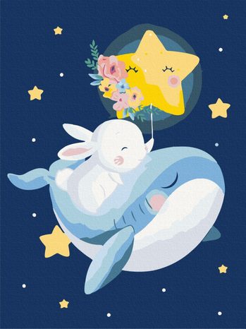 MALOVÁNÍ PODLE ČÍSEL PRO DĚTI ZASNĚNÝ ZAJÍČEK - PRO DĚTI - MALOVÁNÍ PODLE ČÍSEL