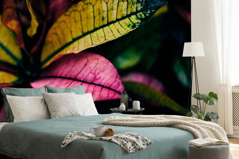 FOTOTAPETA ZBARVENÉ LISTY - TAPETY PŘÍRODA - TAPETY