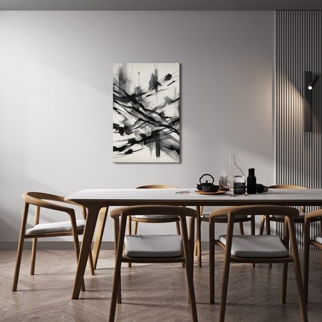 WANDBILD DYNAMISCHE PINSELSTRICHE - BILDER MIT LIEBESMOTIVEN - BILDER