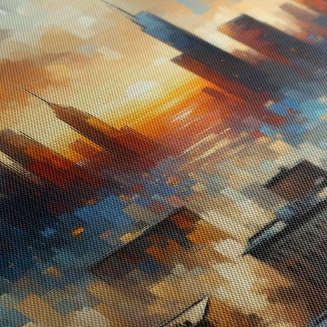 OBRAZ ZÁPAD SLUNCE NAD MĚSTEM - OBRAZY MĚSTA - OBRAZY