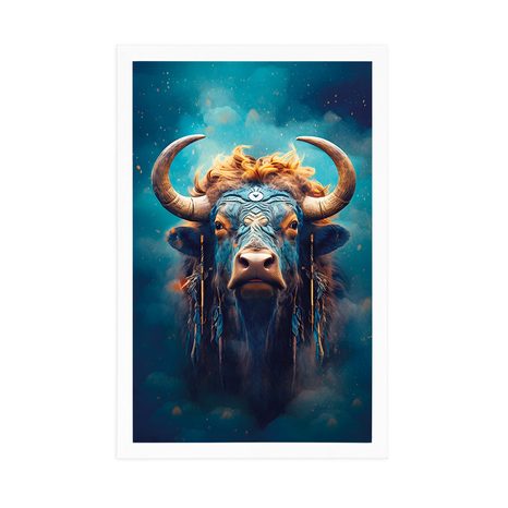 POSTER – BUFALO BLU-ORO - SIGNORI DEL REGNO ANIMALE - POSTER