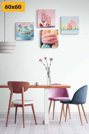 CANVAS PRINT SET FOR LOVERS OF SWEET TEMPTATION - SET OF PICTURES - PICTURES