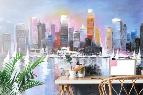 SELBSTKLEBENDE TAPETE KÜSTENSTADT - SELBSTKLEBENDE TAPETEN - TAPETEN