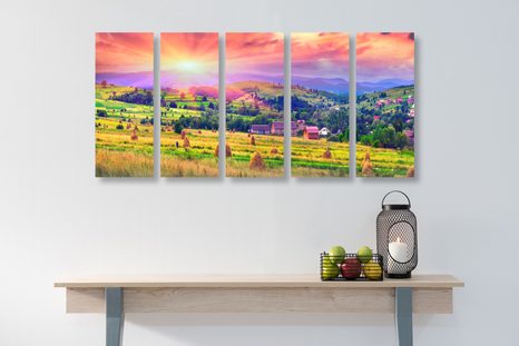 5-DIELNY OBRAZ STOHY SENA V KARPATSKÝCH HORÁCH - OBRAZY PRÍRODY A KRAJINY - OBRAZY