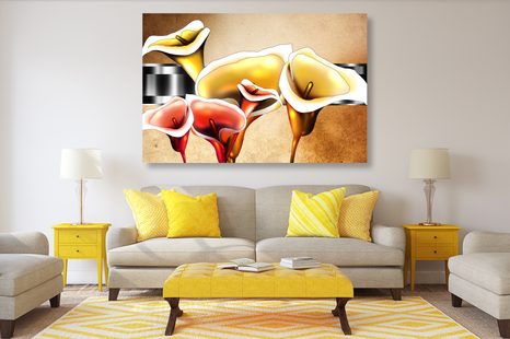 SLIKA ELEGANTNI CVETOVI KALE - ABSTRAKTNE SLIKE - SLIKE