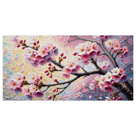 WANDBILD BLÜHENDER KIRSCHZWEIG - BILDER BLUMEN - BILDER