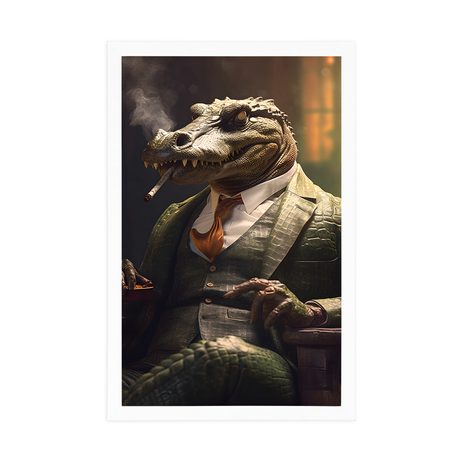 PLAKÁT ZVÍŘECÍ GANGSTER KROKODÝL - ZVÍŘECÍ GANGSTEŘI - PLAKÁTY