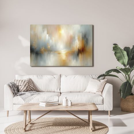 WANDBILD GOLDENES LICHT ÜBER DEM SEE - BILDER - 🔥 TOTALAUSVERKAUF