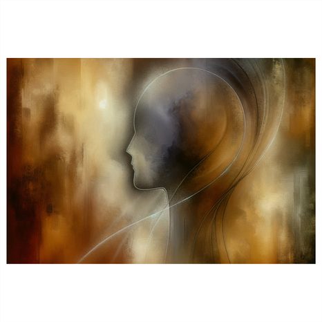 OBRAZ ABSTRAKTNÍ SILUETA V MLZE - ABSTRAKTNÍ OBRAZY - OBRAZY