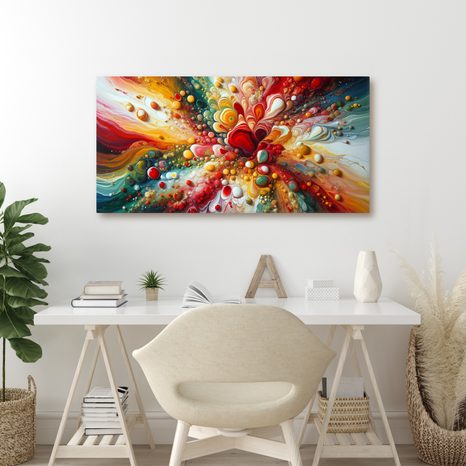 OBRAZ DYNAMICKÁ HARMONIE BAREV - OBRAZY ABSTRAKTNÍ TVARY - OBRAZY