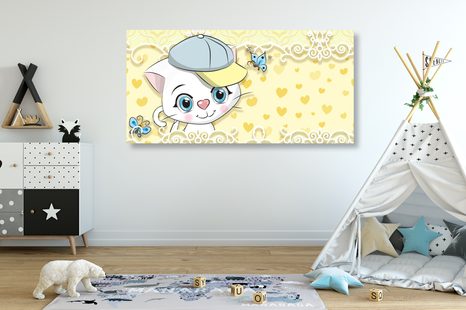 SLIKA RADOVEDNI MUCEK - OTROŠKE SLIKE - SLIKE