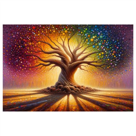 OBRAZ KOUZELNÝ STROM ŽIVOTA V BARVÁCH - OBRAZY STROMY ŽIVOTA - OBRAZY