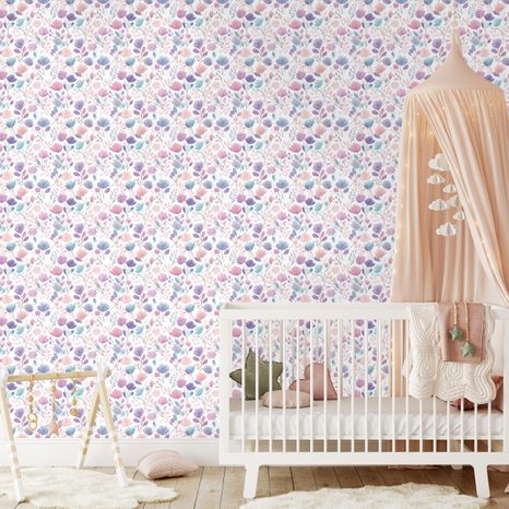 FOTOTAPETA PASTELNI CVJETNI UZORAK - TAPETE S UZORKOM - TAPETE