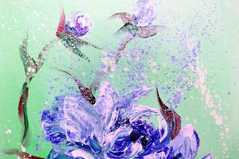 TAPETA MALOVANÉ PIVOŇKY - TAPETY KVĚTINY - TAPETY