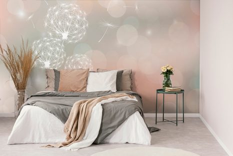 SAMOLEPÍCÍ TAPETA TŘPYTIVÁ PAMPELIŠKA - SAMOLEPÍCÍ TAPETY - TAPETY