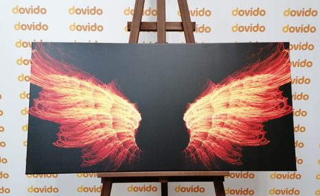 КАРТИНА НА ПЛАТНО – ОГНЕНИ АНГЕЛСКИ КРИЛА - КАРТИНИ НА АНГЕЛИ - КАРТИНИ