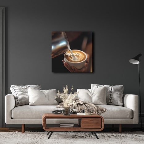 OBRAZ ELEGANCE KÁVY S PĚNOU - OBRAZY JÍDLA A NÁPOJE - OBRAZY