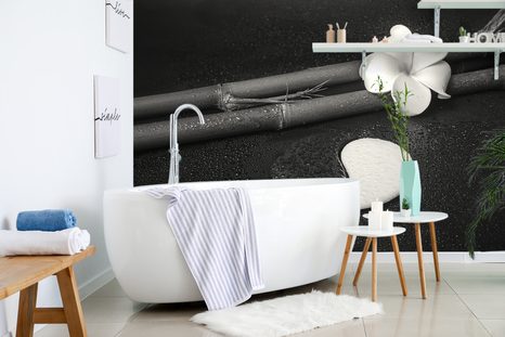 SAMOLEPÍCÍ FOTOTAPETA ČERNOBÍLÉ ZÁTIŠÍ S JIN A JANG - SAMOLEPÍCÍ TAPETY - TAPETY