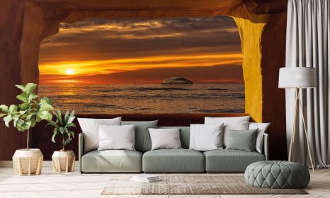 SAMOLEPÍCÍ FOTOTAPETA VÝHLED NA ZÁPAD SLUNCE - SAMOLEPÍCÍ TAPETY - TAPETY