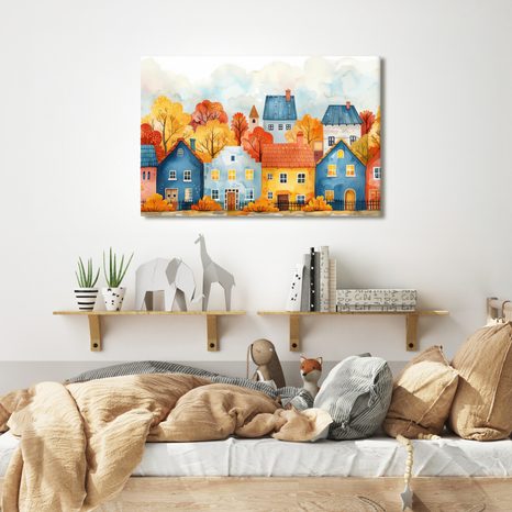 SLIKA JESENSKO SELO S KUĆAMA - ŠARENE KUĆE - SLIKE