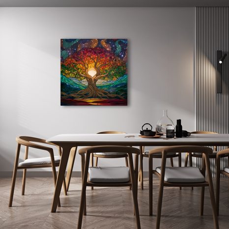 WANDBILD BAUM DES LEBENS BEI NACHT - BILDER BÄUME DES LEBENS - BILDER