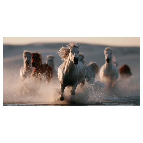 OBRAZ STÁDO KONÍ V BĚHU - PICTURES HORSES - PICTURES
