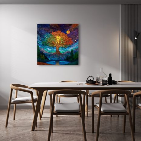 OBRAZ MYSTICKÝ STROM ŽIVOTA V HORÁCH - OBRAZY STROMY ŽIVOTA - OBRAZY