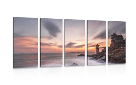 5-PIECE CANVAS PRINT BEAUTIFUL LANDSCAPE BY THE SEA - PICTURES OF NATURE AND LANDSCAPE - PICTURES