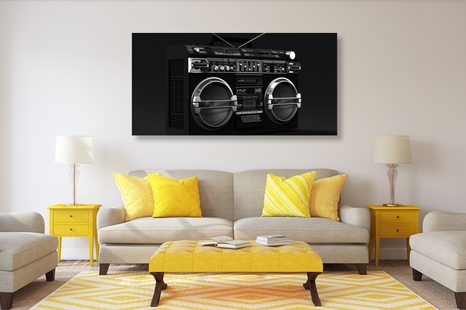 ΕΙΚΌΝΑ ΡΑΔΙΌΦΩΝΟ ΝΤΊΣΚΟ ΑΠΌ ΤΗ ΔΕΚΑΕΤΊΑ ΤΟΥ '90 ΣΕ ΑΣΠΡΌΜΑΥΡΟ - ΠΊΝΑΚΕΣ ΑΣΠΡΌΜΑΥΡΕΣ - ΠΊΝΑΚΕΣ