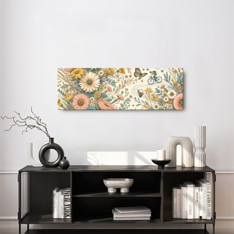 OBRAZ BICYKEL A MOTÝLE NA LÚKE - OBRAZY POLIA A LÚKY - OBRAZY