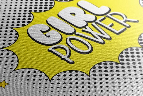 WANDBILD MIT POP-ART-AUFSCHRIFT - GIRL POWER - POP-ART-BILDER - BILDER