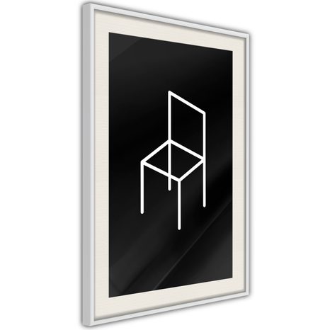 PLAKÁT ABSTRAKTNÍ ŽIDLE - MY SPOT - ČERNOBÍLÉ - PLAKÁTY