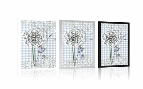 PLAKÁT KRESLENÁ PAMPELIŠKA - PRO DĚTI - PLAKÁTY