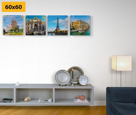 SET DI QUADRI – MONUMENTI STORICI IN COLORI SPLENDIDI - COLLEZIONI DI QUADRI - STAMPE E QUADRI