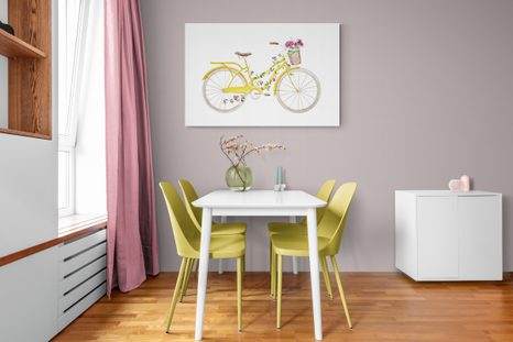WANDBILD ILLUSTRATION EINES RETRO-FAHRRADS - VINTAGE- UND RETRO-BILDER - BILDER